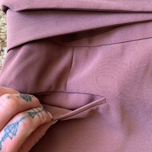 NWT Mauve Flowy Wide Leg Tie Waist Pants - Picture 4 of 7